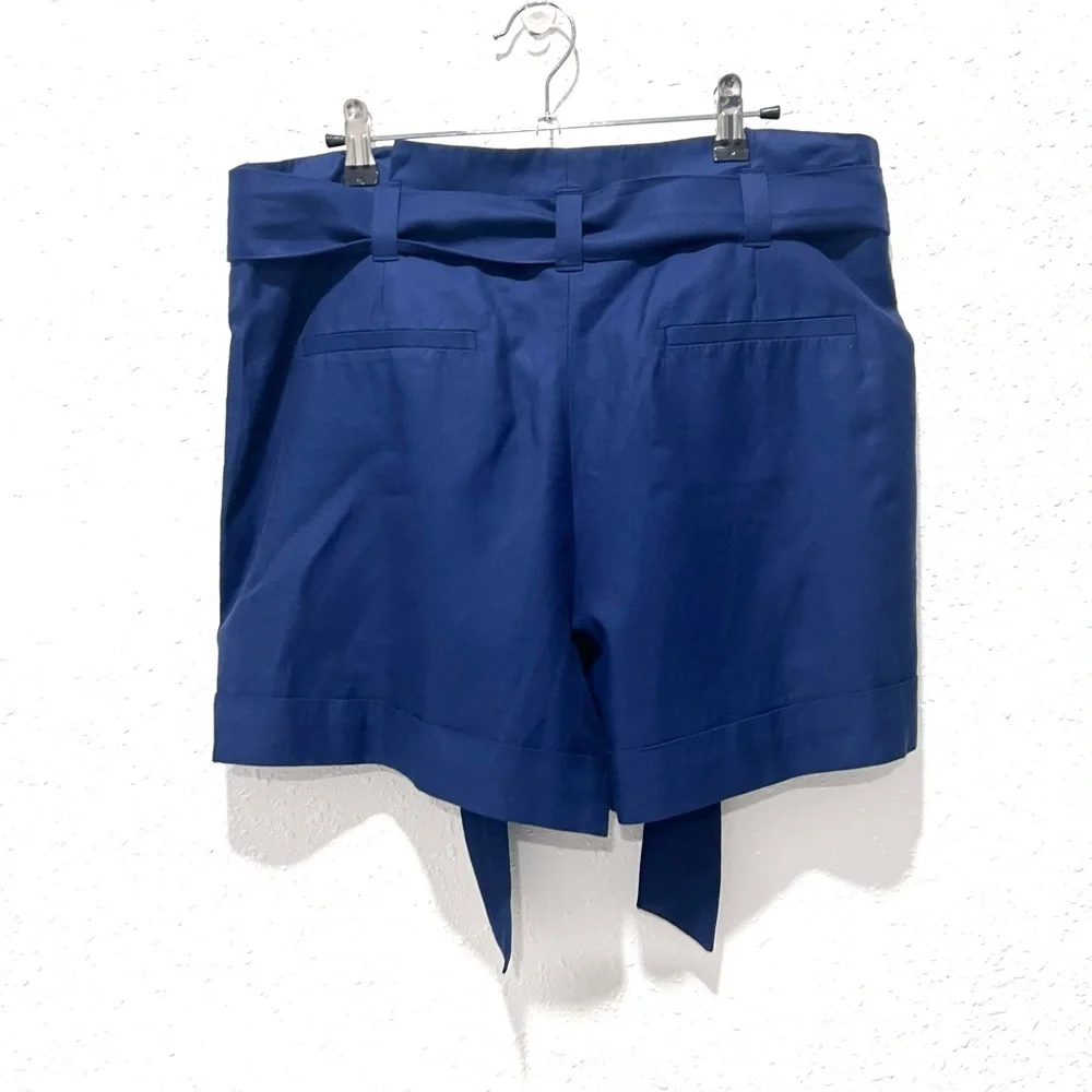 Theory paper bag waist Navy Blue shorts 12‎